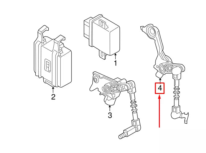 NEW AUDI Q5 8R REAR LEFT HEADLIGHT LEVEL SENSOR 8R0941309E ORIGINAL