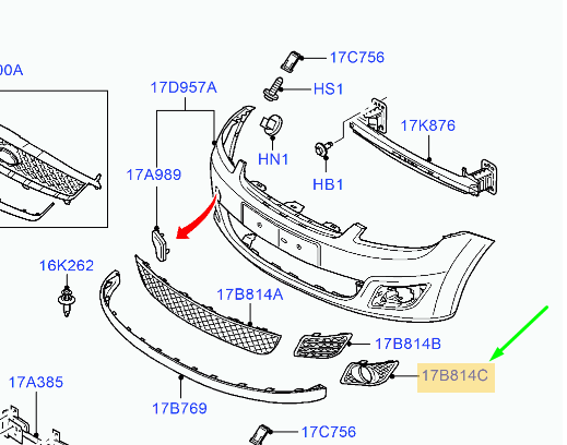new ford fusion mk1 front bumper left grille 1375902 6s61-19953-bc55mw original