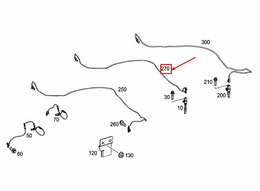 NEW MERCEDES-BENZ SPRINTER 907 REAR RH SPEED SENSOR WIRING A9075403505 ORIGINAL
