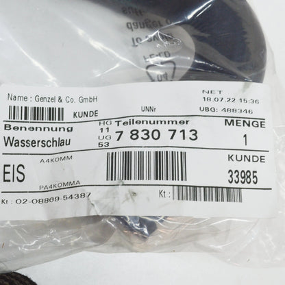 NEW BMW 3 M3 E46 COOLING SYSTEM WATER HOSE 11537830713 ORIGINAL