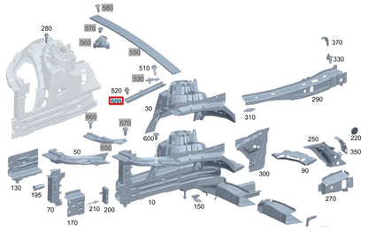 NEW MERCEDES-BENZ C W206 FRONT CARRIER UPPER STRUT A2066280300 ORIGINAL