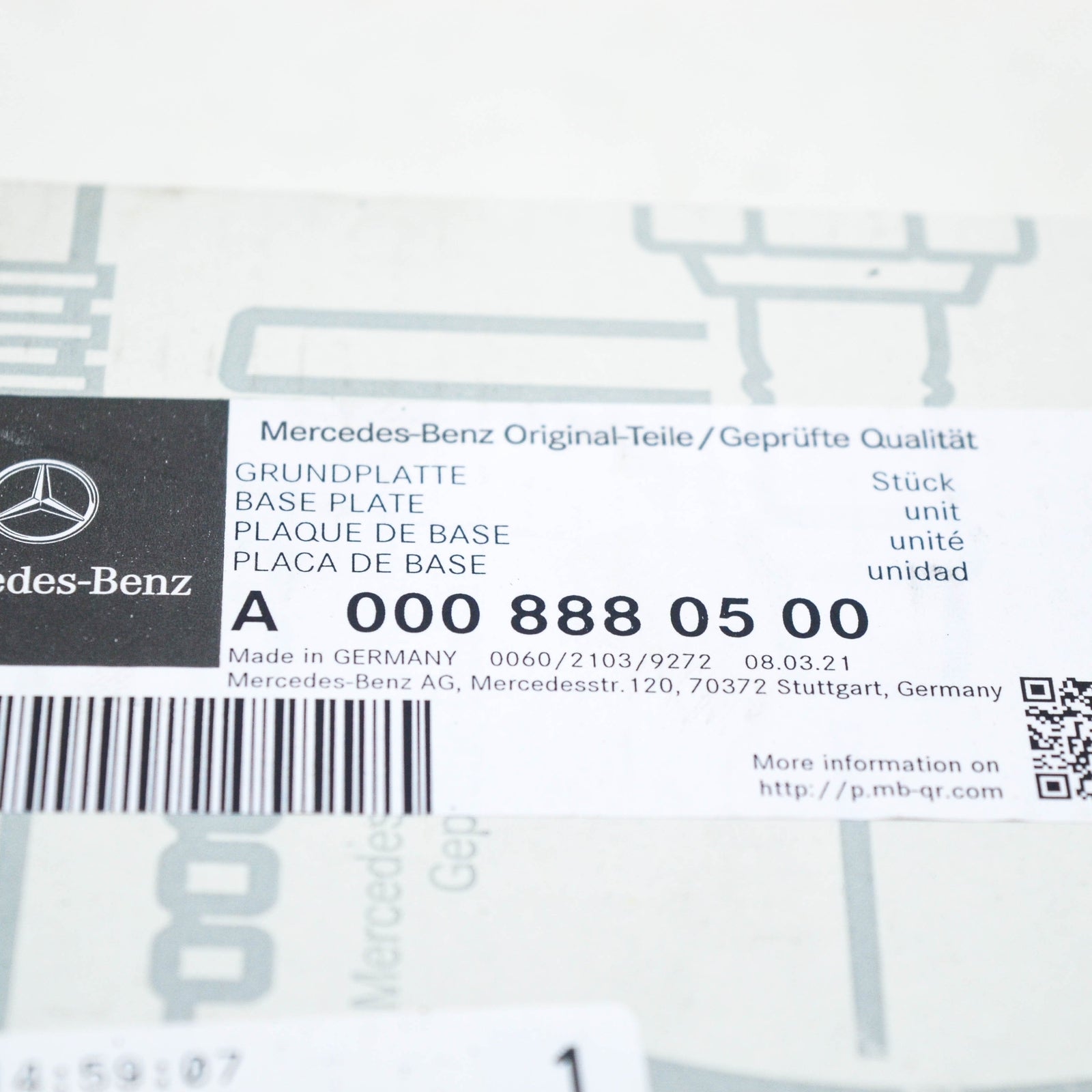 NEW MB GLC COUPE C253 FRONT BUMPER RADIATOR GRILLE STAR AMG A0008880500 ORIGINAL