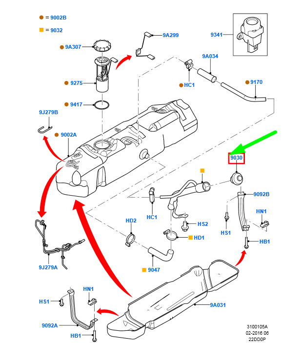 new ford transit mk3 fuel tank filler cap 9c11-9k163-aa 1715043 original