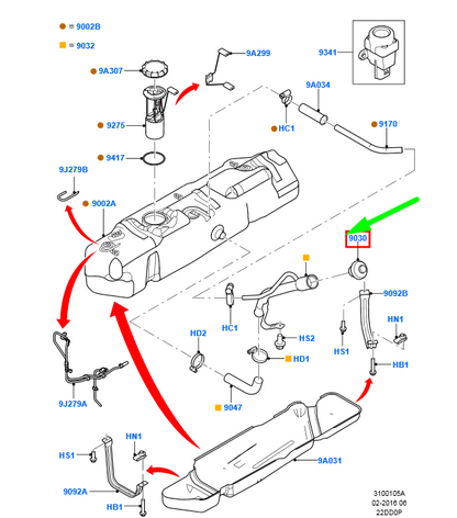 new ford transit mk3 fuel tank filler cap 9c11-9k163-aa 1715043 original