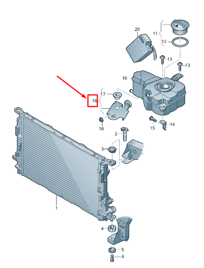 new audi a8 4h coolant reservoir lower bracket 4h0121263b original