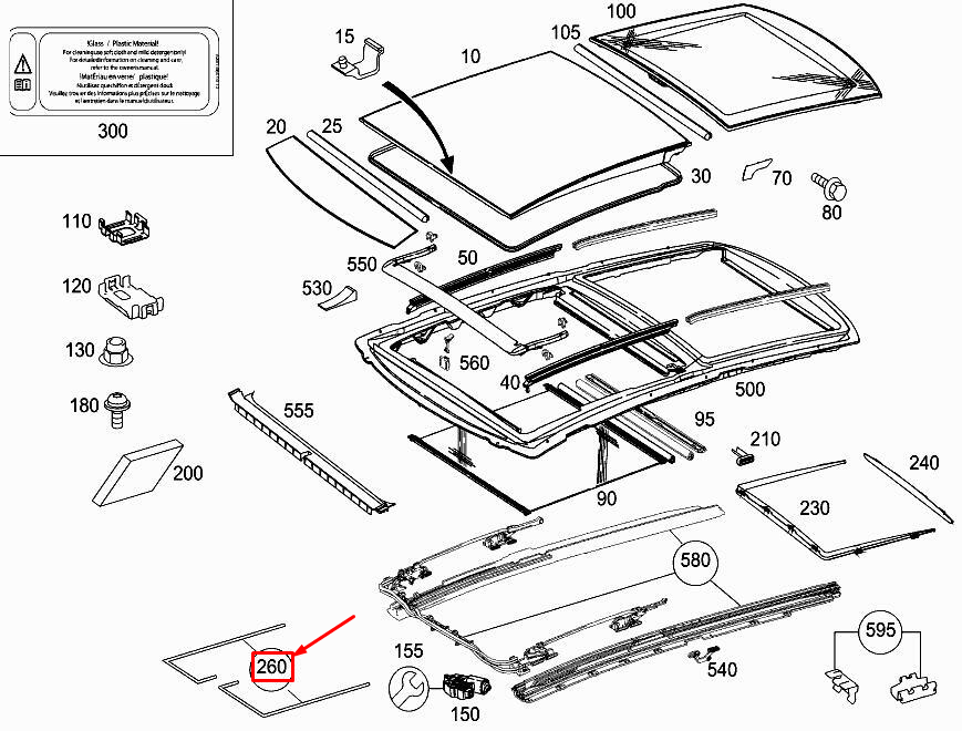 new mercedes-benz r w251 roller blind cable kit a2517800089 original