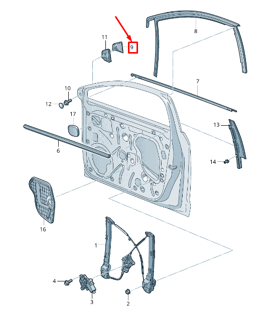 new seat leon 5f front right door trim 5f0837638d9b9 original