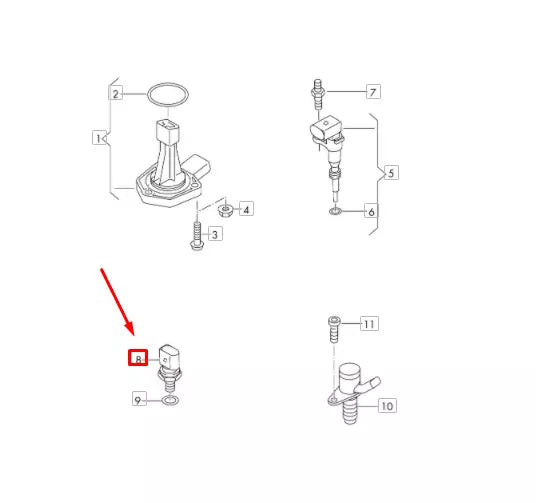 NEW AUDI A1 8X OIL PRESSURE SWITCH 04L919081B ORIGINAL