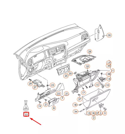 NEW VOLKSWAGEN GOLF MK7 GLOVE COMPARTMENT HARDWARE PARTS KIT 5G0898010B ORIGINAL