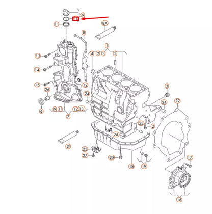 NEW VOLKSWAGEN CC OIL FILLER CAP SEAL 06A103483D ORIGINAL