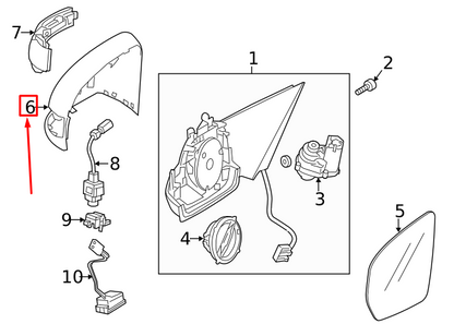 NEW MERCEDES-BENZ C W205 FRONT LEFT DOOR MIRROR HOUSING A09981149009183 ORIGINAL