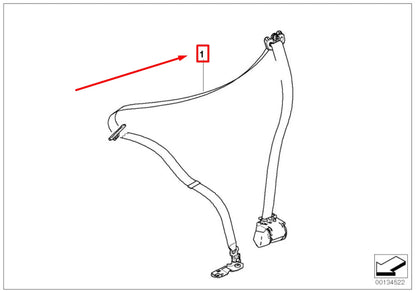 NEW BMW 3 E90 FRONT LEFT SEATBELT 9160103 72119160103 ORIGINAL