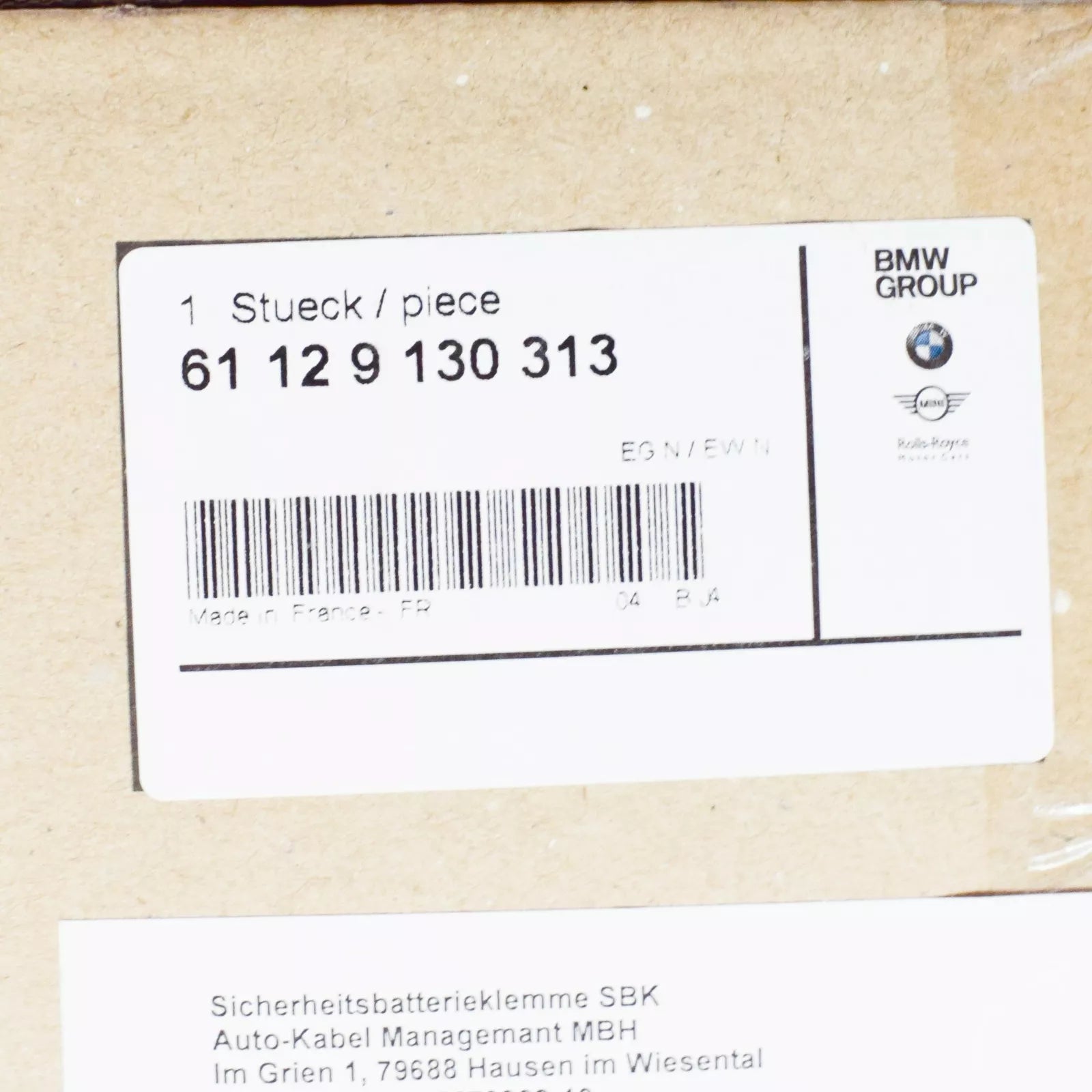 NEW BMW 3 CABRIO E93 POSITIVE BATTERY CABLE 61129130313 9130313 ORIGINAL