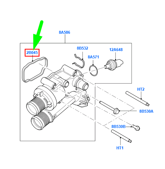 new ford mondeo mk4 thermostat housing retainer seal 1450417 original