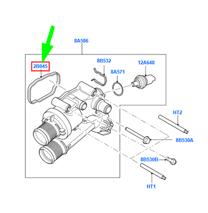 new ford mondeo mk4 thermostat housing retainer seal 1450417 original