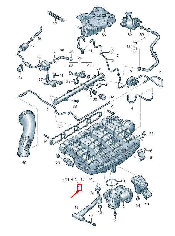 NEW AUDI Q7 4M INTAKE MANIFOLD 06L133201GA ORIGINAL