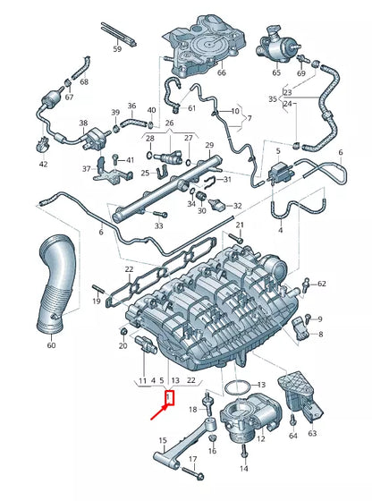NEW AUDI Q7 4M INTAKE MANIFOLD 06L133201GA ORIGINAL
