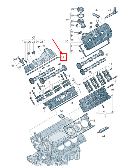 new audi a4 avant b9 cylinder head cover gasket 059103484h original