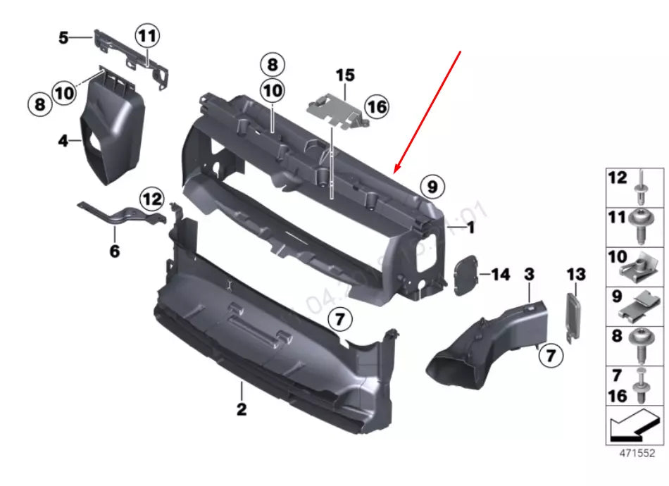 NEW BMW M2 F87 RADIATOR AIR DUCT 51747290605 7290605 2016 ORIGINAL