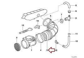 NEW BMW 3 E36 2.5I AIR INTAKE RUBBER BOOT HOSE 13541738757 ORIGINAL