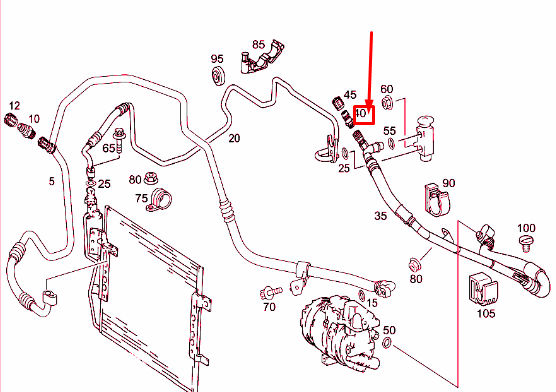 NEW MERCEDES-BENZ A W168 A/C SERVICE VALVE A0028305584 ORIGINAL