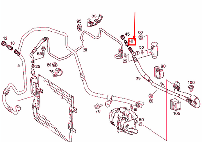 NEW MERCEDES-BENZ A W168 A/C SERVICE VALVE A0028305584 ORIGINAL