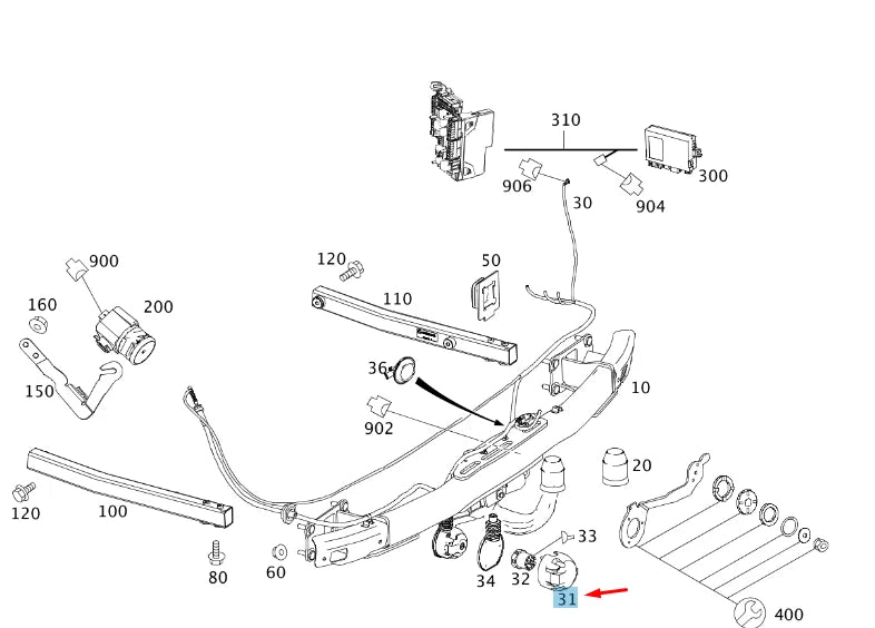 NEW MERCEDES-BENZ C W204 TRAILER COUPLING CONTACT SOCKET A0245450226 ORIGINAL