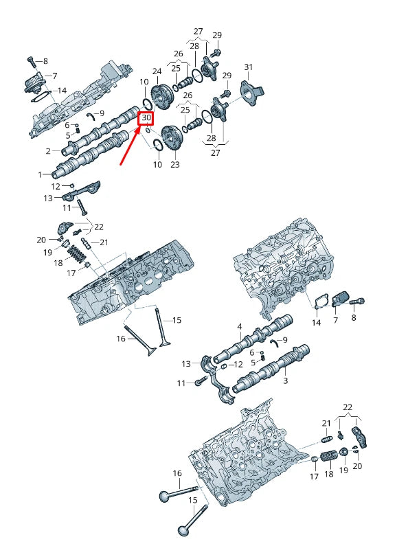 NEW AUDI Q7 4M ENGINE CAMSHAFT SEAL 06M109493D