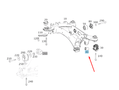 new mb c w204 spring link to rear axle carrier bushing a2043521065 original