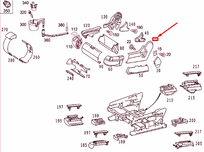 NEW MERCEDES-BENZ S W220 FRONT SEAT OUTSIDE RIGHT COVER A22091030189B51 ORIGINAL