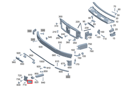NEW MERCEDES-BENZ C W206 FRONT LEFT BRACE A2066209300 ORIGINAL