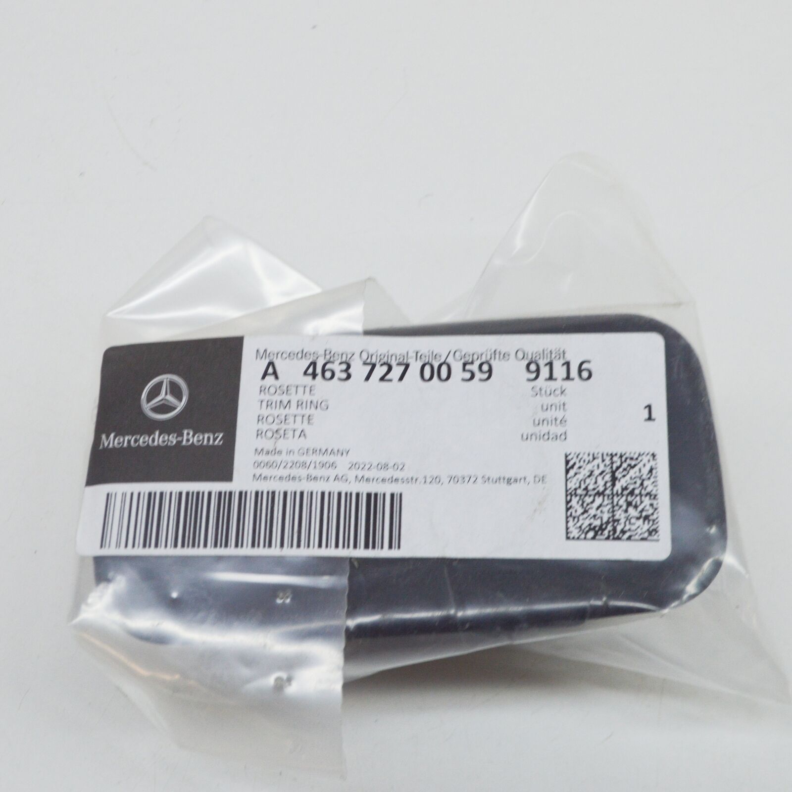 NEW MB G W463 FRONT RIGHT POWER WINDOW TRIM RING LHD A46372700599116 ORIGINAL