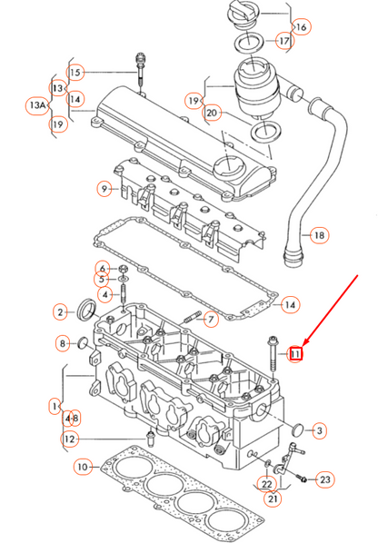 new audi a3 8p cylinder head socket head bolt 06a103384c original