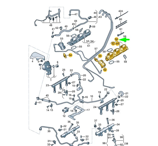 NEW AUDI A4 B8 INTAKE MANIFOLD LEFT LOWER PART 06E133109BC ORIGINAL