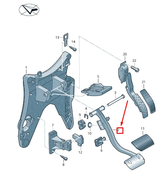 NEW VW TOUAREG 7P BRAKE PEDAL RHD 7P0723142L ORIGINAL