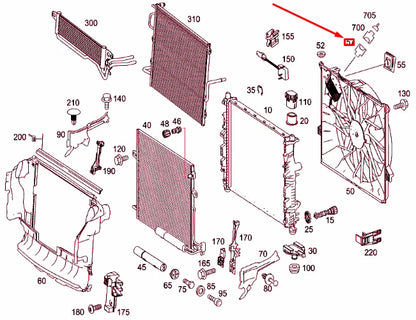 NEW MERCEDES-BENZ ML W164 SUCTION COOLING FAN PLUG A2305450628 ORIGINAL