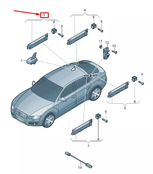 NEW AUDI RS7 SPORTBACK 4G RIGHT UPPER ANTENNA AMPLIFIER 4G8035225D
