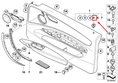 new bmw 1 e82 right door lock pin button trim bezel 6975326 51416975326 original