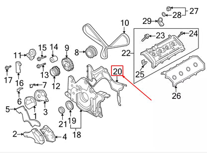 NEW VW PHAETON 3D FRONT SEALING FLANGE GASKET 077103161G