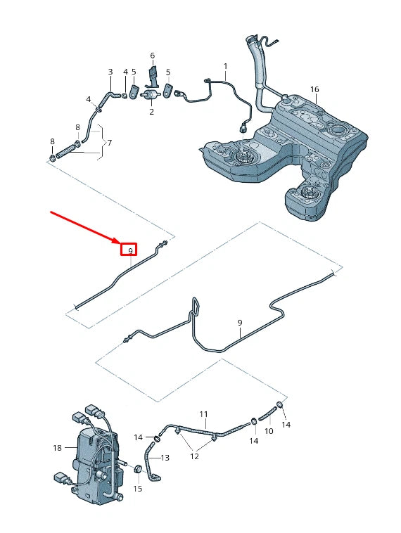 NEW AUDI A8 4H FUEL PIPE 4H4261491F