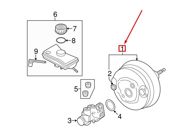 new audi a6 avant c6 power brake booster 4f0612107f original