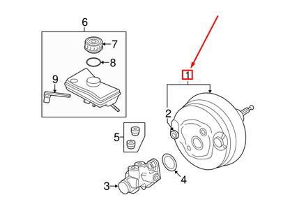 new audi a6 avant c6 power brake booster 4f0612107f original