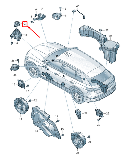 NEW AUDI E-TRON GEN TREBLE SPEAKER 4KE035398 ORIGINAL
