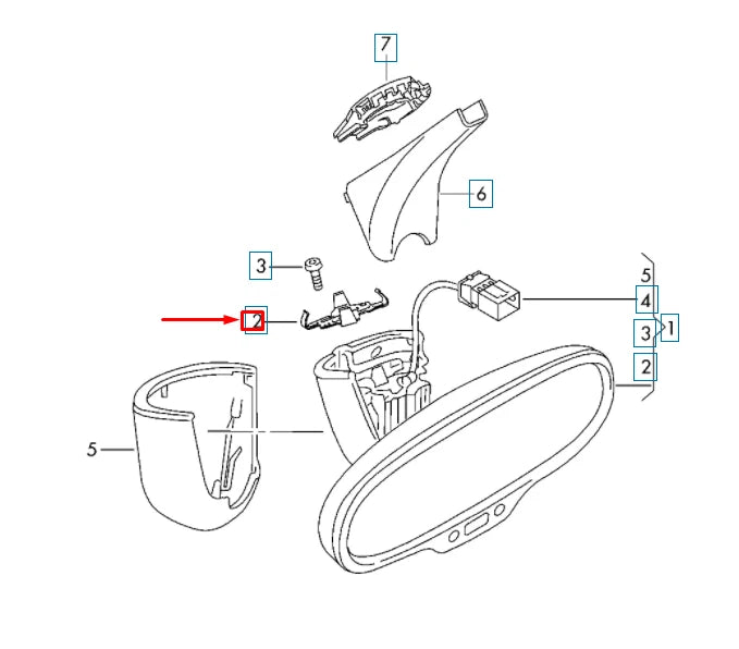 NEW AUDI R8 42 INTERIOR MIRROR SPRING CLIP 8S0857945 ORIGINAL