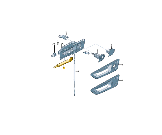 new audi r8 spyder 4s left exterior door handle 4s0927753 original