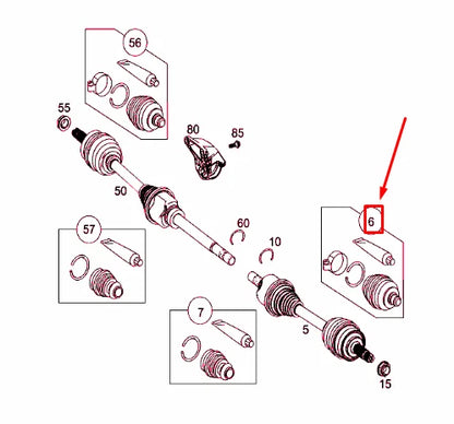 NEW MERCEDES-BENZ VITO W447 FRONT AXLE SHAFT BOOT REPAIR KIT A4473303800