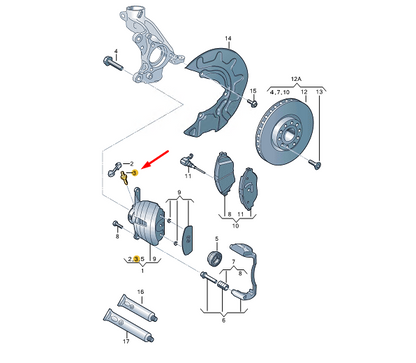 new cupra formentor front brake caliper breather valve 357615273 original