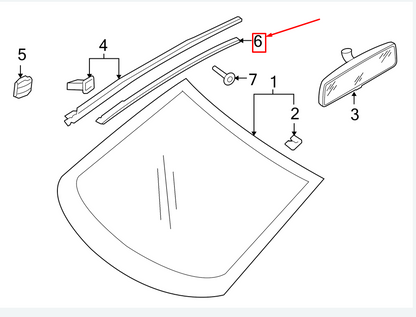 new vw golf vi 5k mk6 front left windshield retaining strip 1k0854541b original