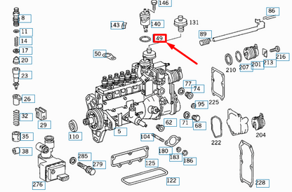 new mercedes-benz s w140 injection pump seal ring a0109975648 original