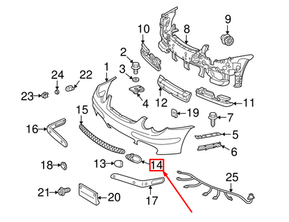 NEW MERCEDES-BENZ C W203 FRONT BUMPER RIGHT GRILLE A2038851653 ORIGINAL